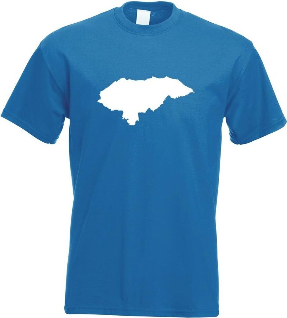 Kiwistar - T-Shirt - royal - Honduras Umriss Kontur Herren Funshirt Bedruckt Design Sprüche Spruch Motive - mit Motiv Bedruckt - Funshirt Design -...