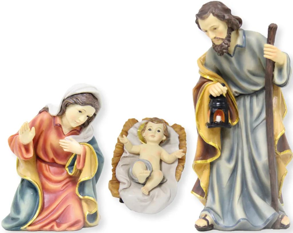 Decorazione Natale Sacra Famiglia FADEDA 15cm | Design Moderno Presepe