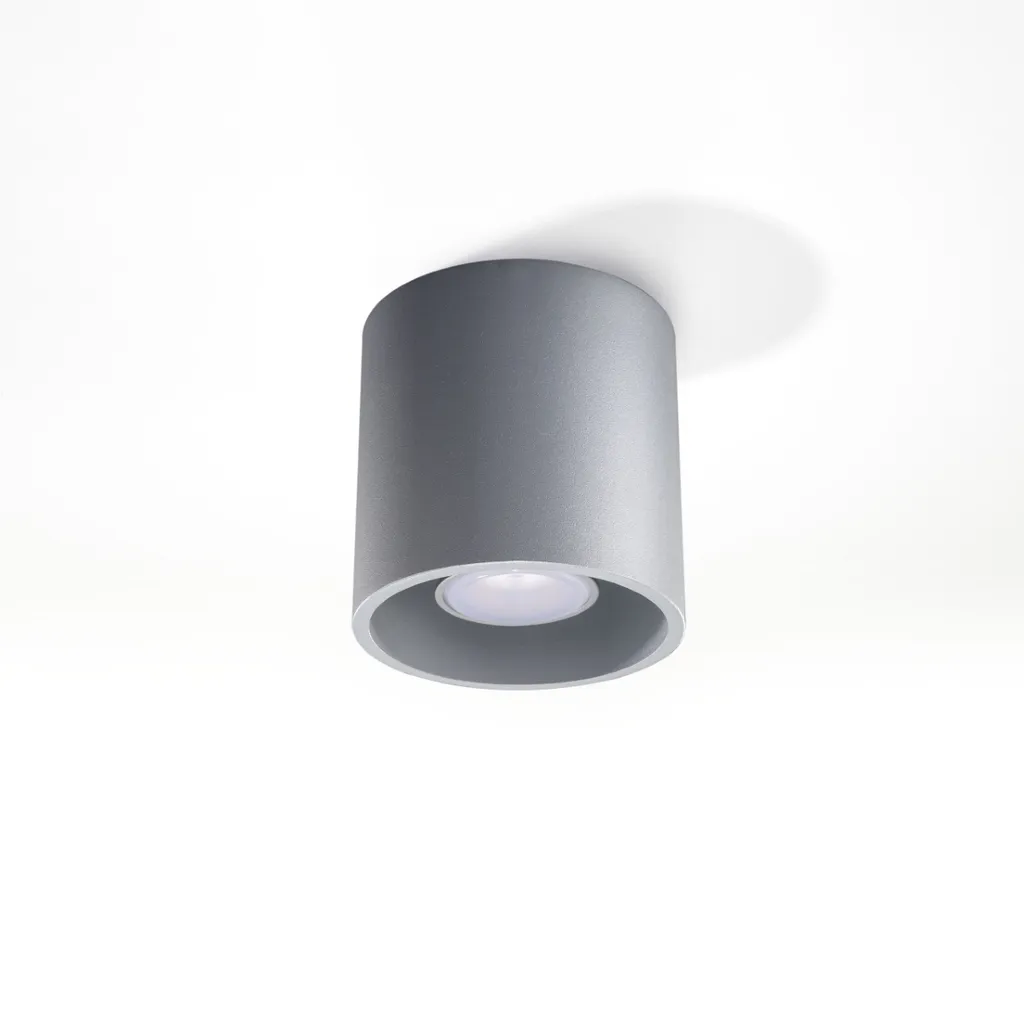 Plafonnier AMERO 1 GU10 Gris Aluminium LUMILO pour Spot Orientable
