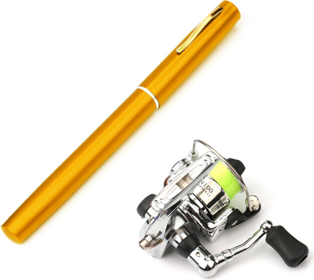 1 Mt / 1,4 Mt Tasche Faltbare Angelrolle Combo Mini Pen Angelrute Kit Teleskop Angelrute Spinnrolle Combo Kit