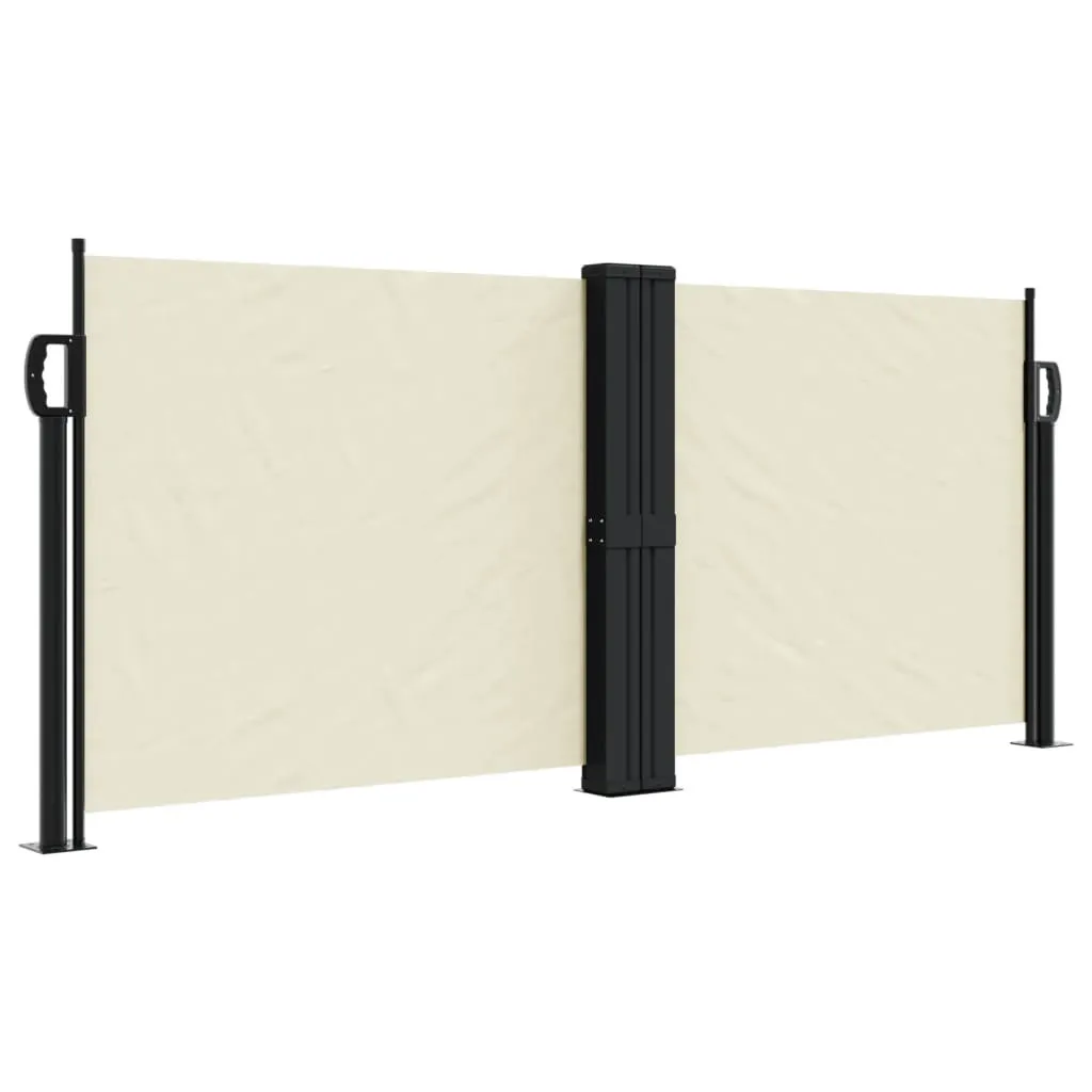 Store latéral crème extensible 600 cm en polyester résistant aux UV