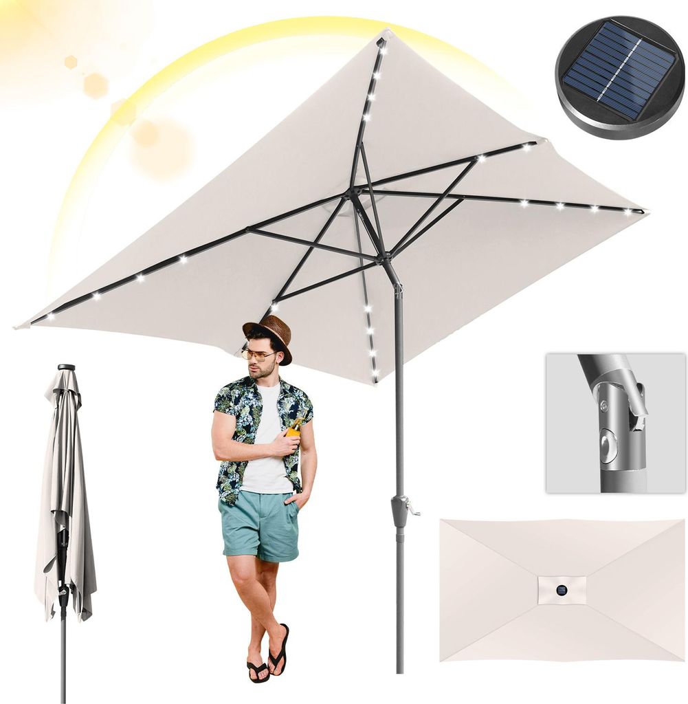 Izrielar Sonnenschirm rechteckig 2 × 3 m mit integriertem Produktbild 