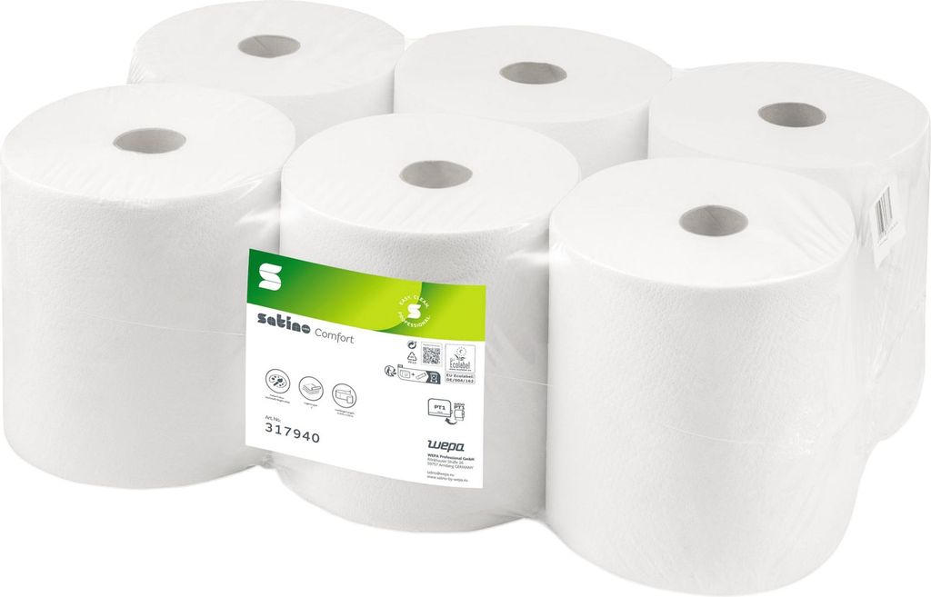 wepa 317940 satino by wepa Handtuchrolle Comfort, 2-lagig, Produktbild 
