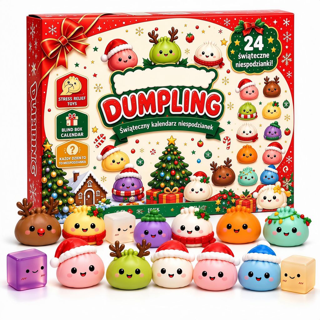Squishy Adventskalender,Dumpling Weihnachtskalender für 24 Produktbild 