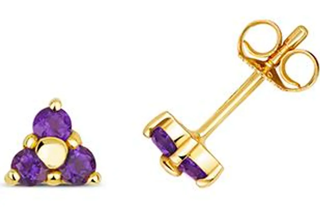 Boucles d'Oreilles Or 375 Améthyste 5mm : Confort et Anti-Allergie Or