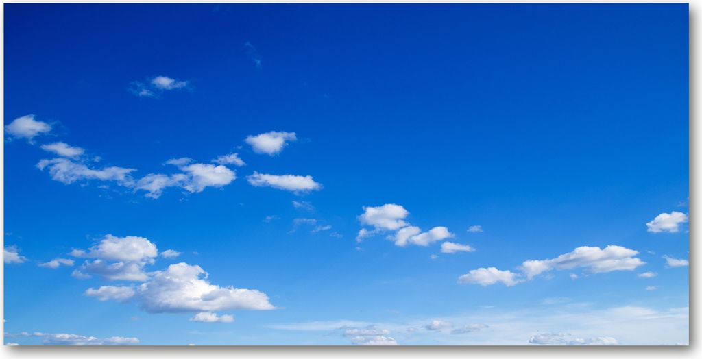 Tulup Leinwandbild - 120x60 cm - Wandkunst - Drucke auf Leinwand - Leinwanddruck - Landschaften - Blau - Wolken Himmel