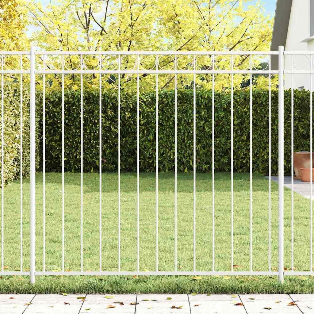 Maison Exclusive - Zaunelement ASSEN Weiß 170 x 120 cm Stahl