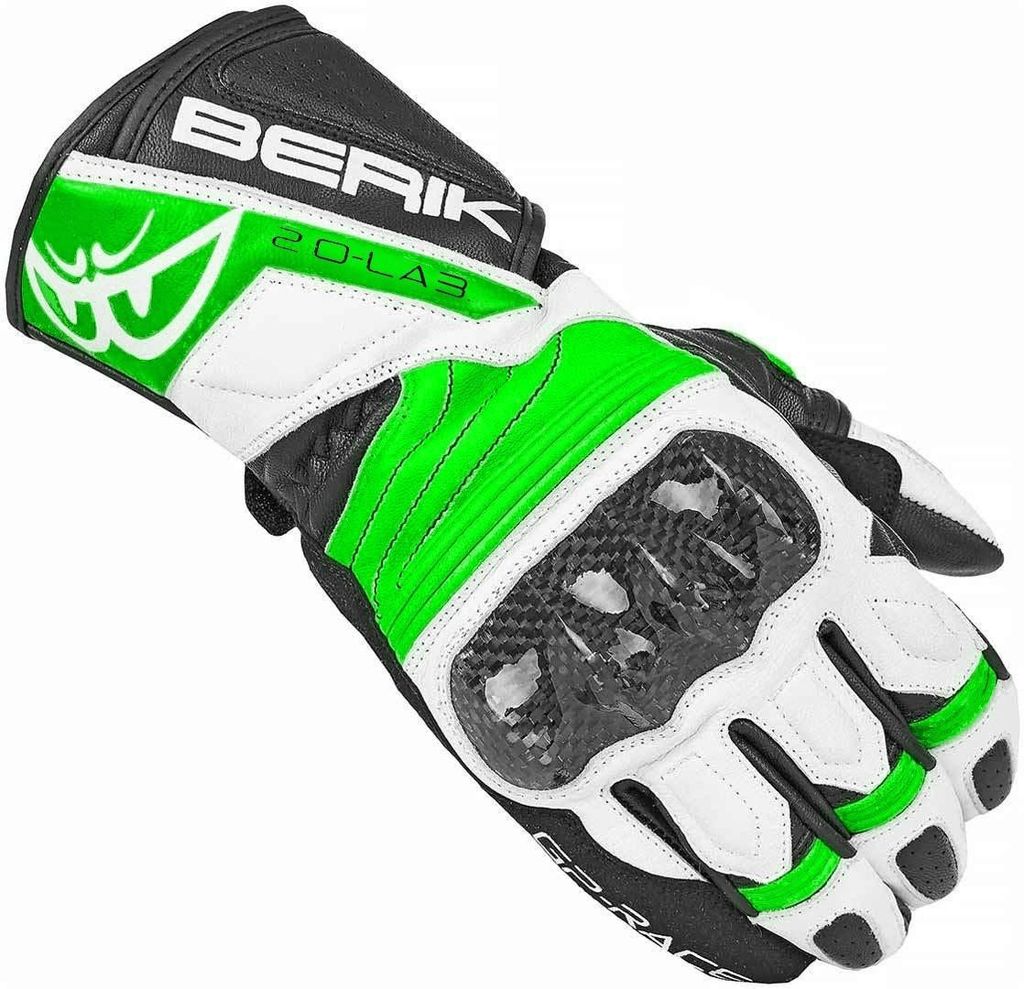 Guanti da moto Berik Zoldar, nero/verde/bianco, L Immagine del prodotto 