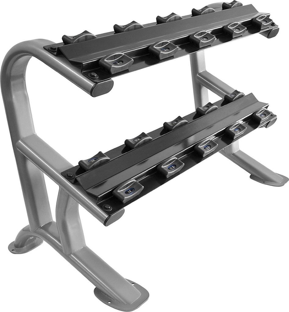 2-stufiges Kurzhantel Ablage-System für 5 Paare