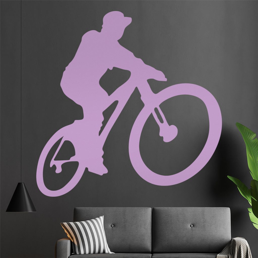 KIWISTAR BMX - Fahrer Silhouette fahren springen Wandtattoo in 6 Größen - Wandaufkleber Wall Sticker