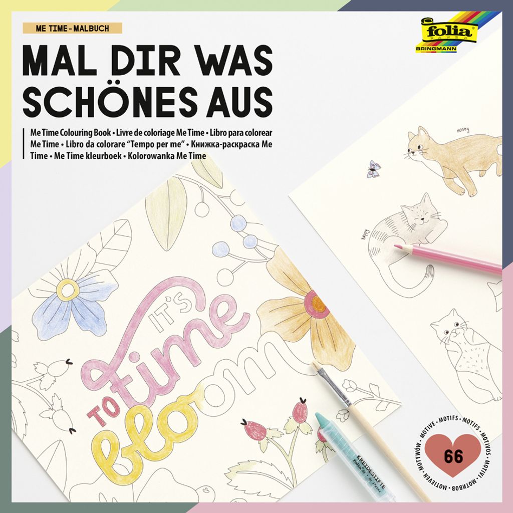 folia Malbuch "Me Time" 230 x 230 mm 20 Blatt
