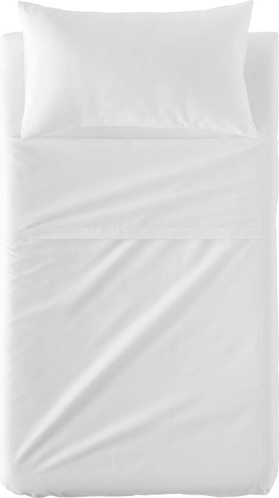 Basic Oberlaken set kinderbett 2 teiliges Weiss 120x180 cm (Kinderbett) 100% Baumwolle Hergestellt in Europa