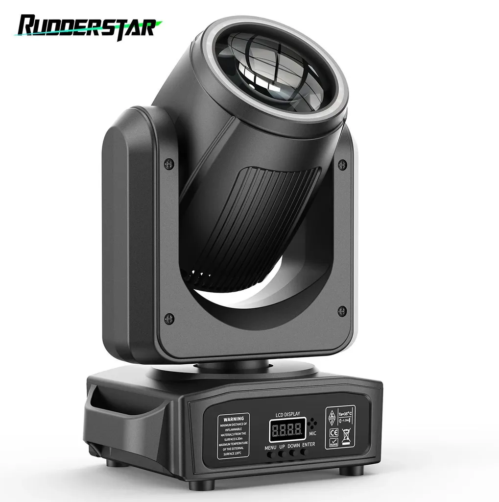 Projecteur LED orientable pour éclairage de scène DMX noir prise EU - 2