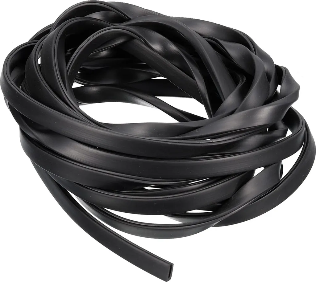 Protection de bord anti-rayure 14,8m joint en U plat noir 0,5-1 mm