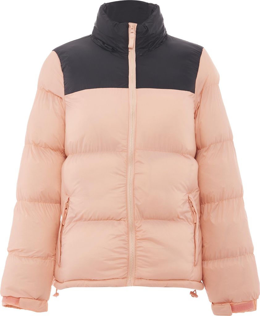 UCY damen wattierte steppjacke - pfirsich schwarz, S