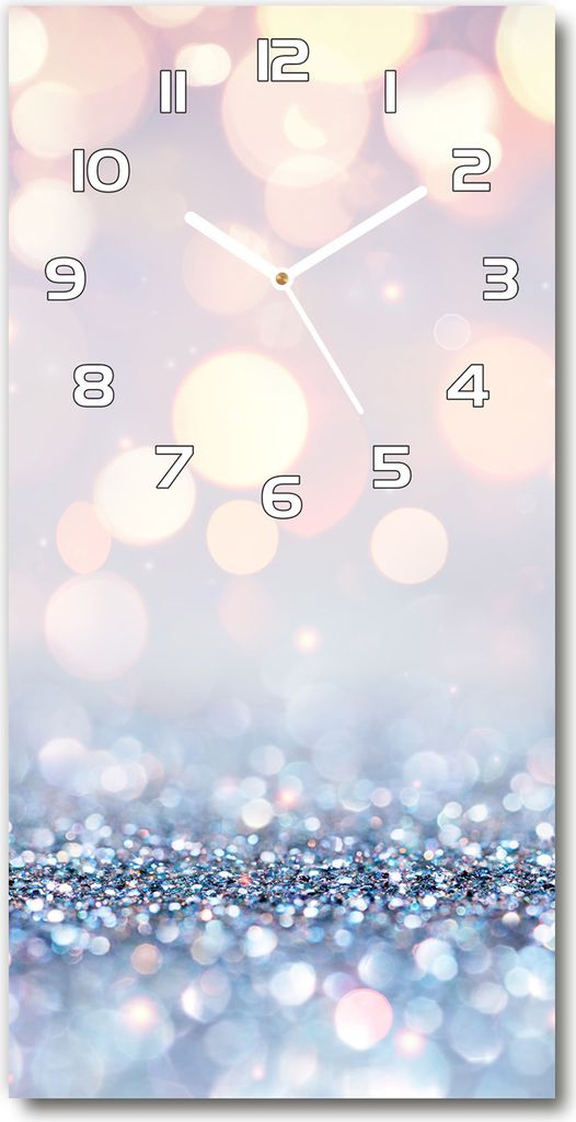 Wanduhr aus Glas – 30x60 cm - Glasbild - Glasuhr - Gehärtetes Glas -Glänzender Hintergrund