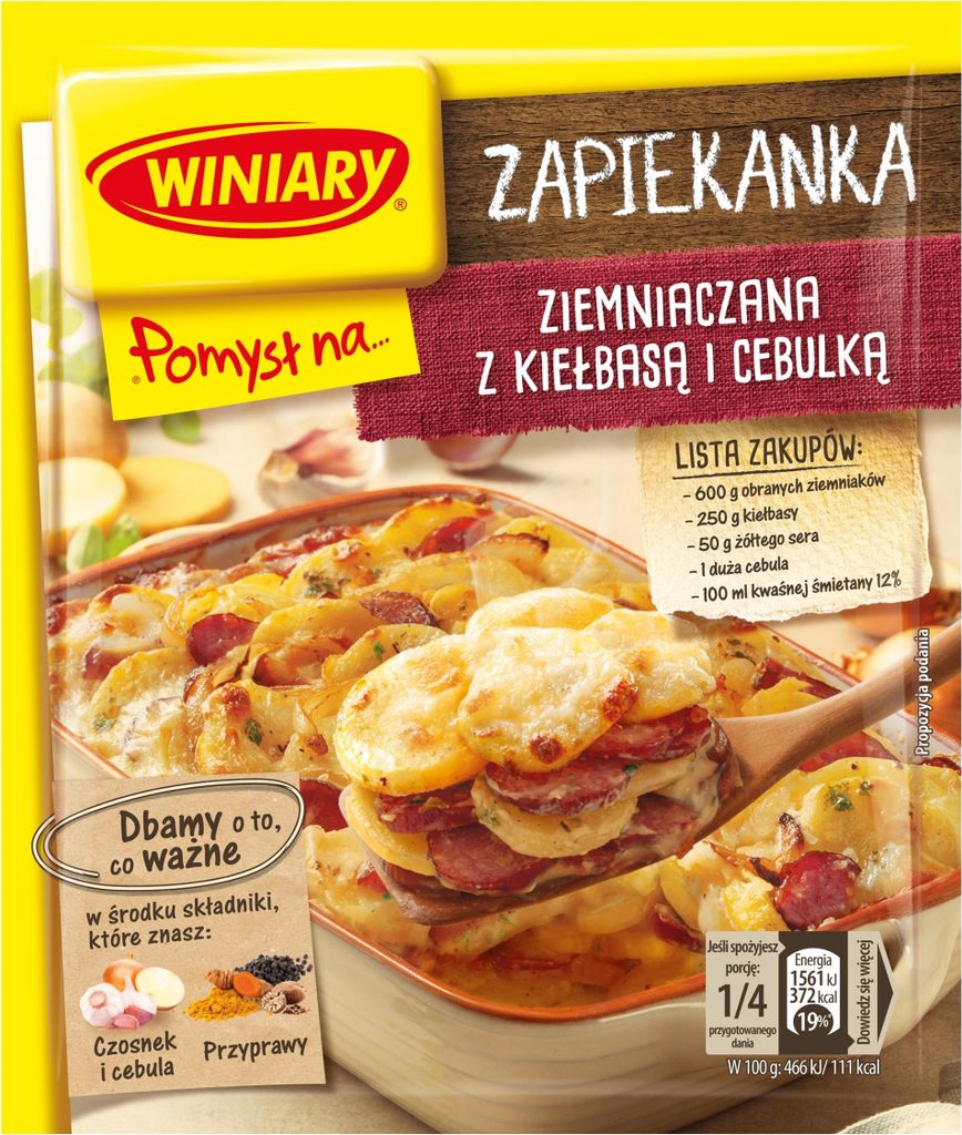Winiary Zapiekanka ziemniaczana z kiełbasą 41 g Obrázok produktu 