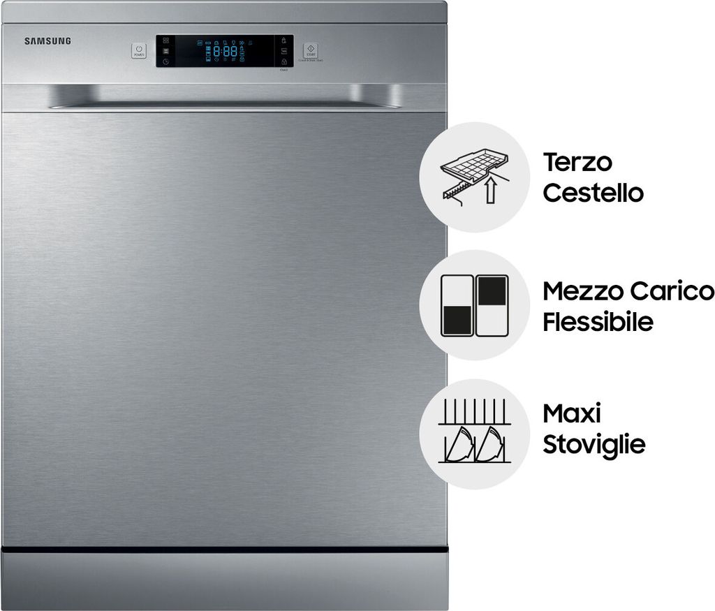 Samsung Serie 6 Dw60m6050fs Geschirrspüler Mit Drittem Rack Produktbild 16