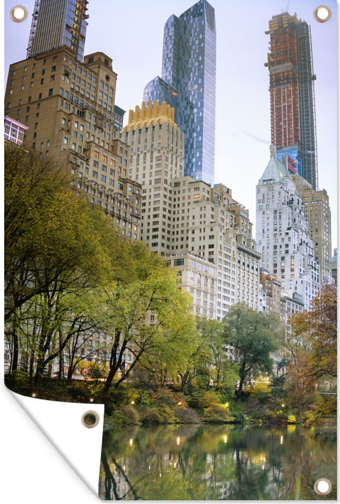 MuchoWow 60x90 cm Outdoor-Poster Gartendeko Sichtschutz Garten Poster für den Garten Central Park - New York - Architektur
