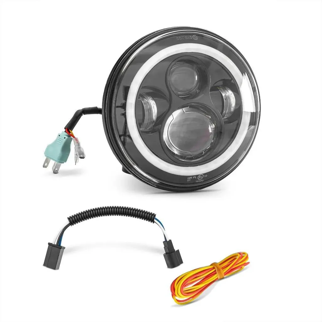 Proiettore LED 7 Pollici Harley Davidson con E-Mark e DRL FS7 - 4
