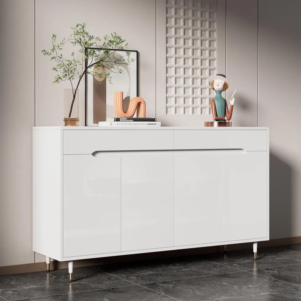 Meuble chaussures gain de place blanc pour entrée rangée et design