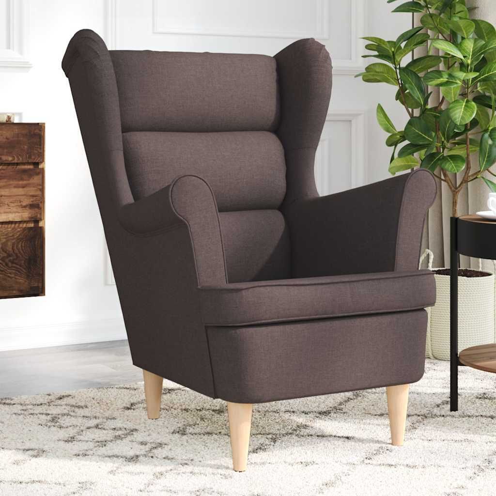 Sessel Dunkelbraun 74x84x100 cm Stoff