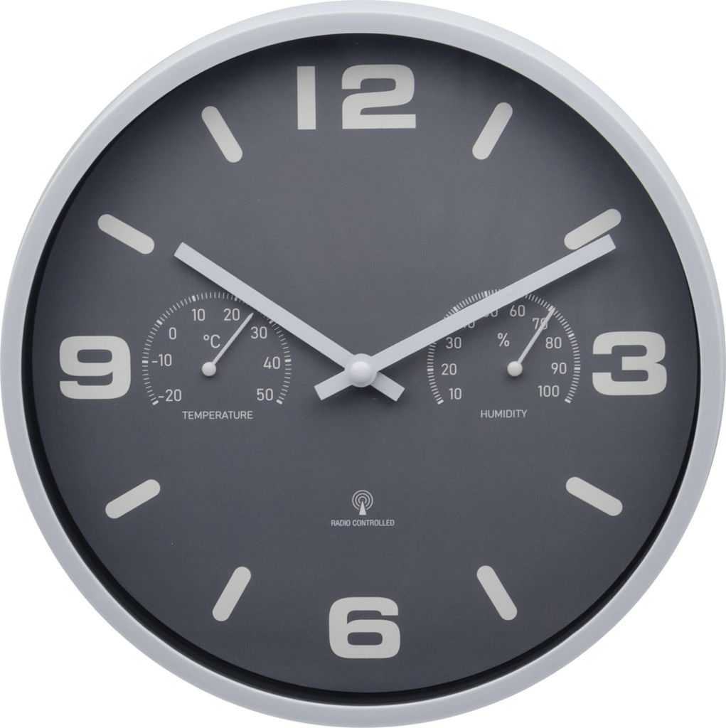 Design Funk-Wanduhr mit Kunststoffgehäuse 250 mm Produktbild 