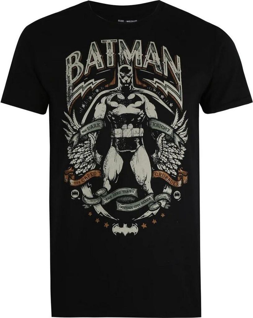 Batman - "Gotham Hero" T-Shirt für Herren TV1122 (XL) (Schwarz/Grau)