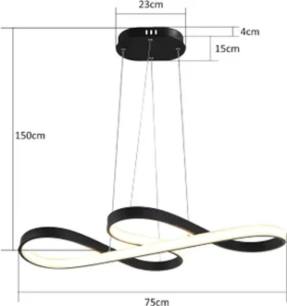 Lampe de Table LED à Intensité Variable avec Télécommande Noire 47W - 3