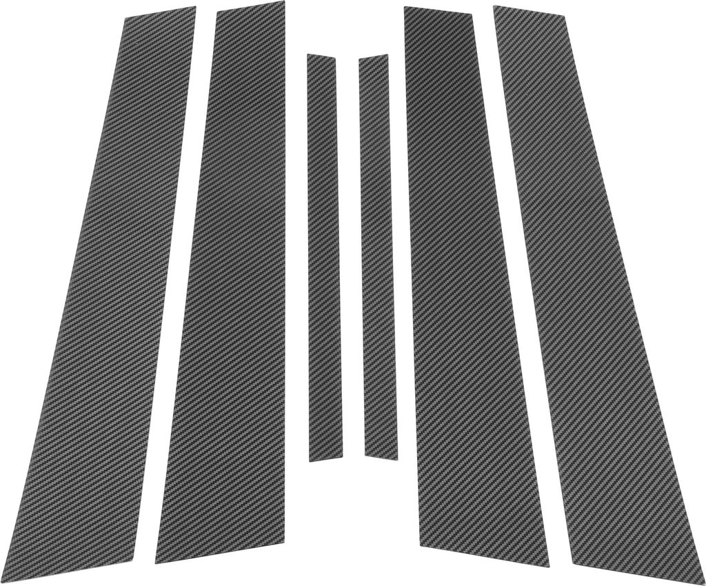 Türpfostenfensterleiste für BMW 3er Serie 1999-2005 Carbonfaser-Muster Schwarz Vorne Hinten Links Rechts Anti-Kratz-Aufkleber Pfosten Tür Außen...