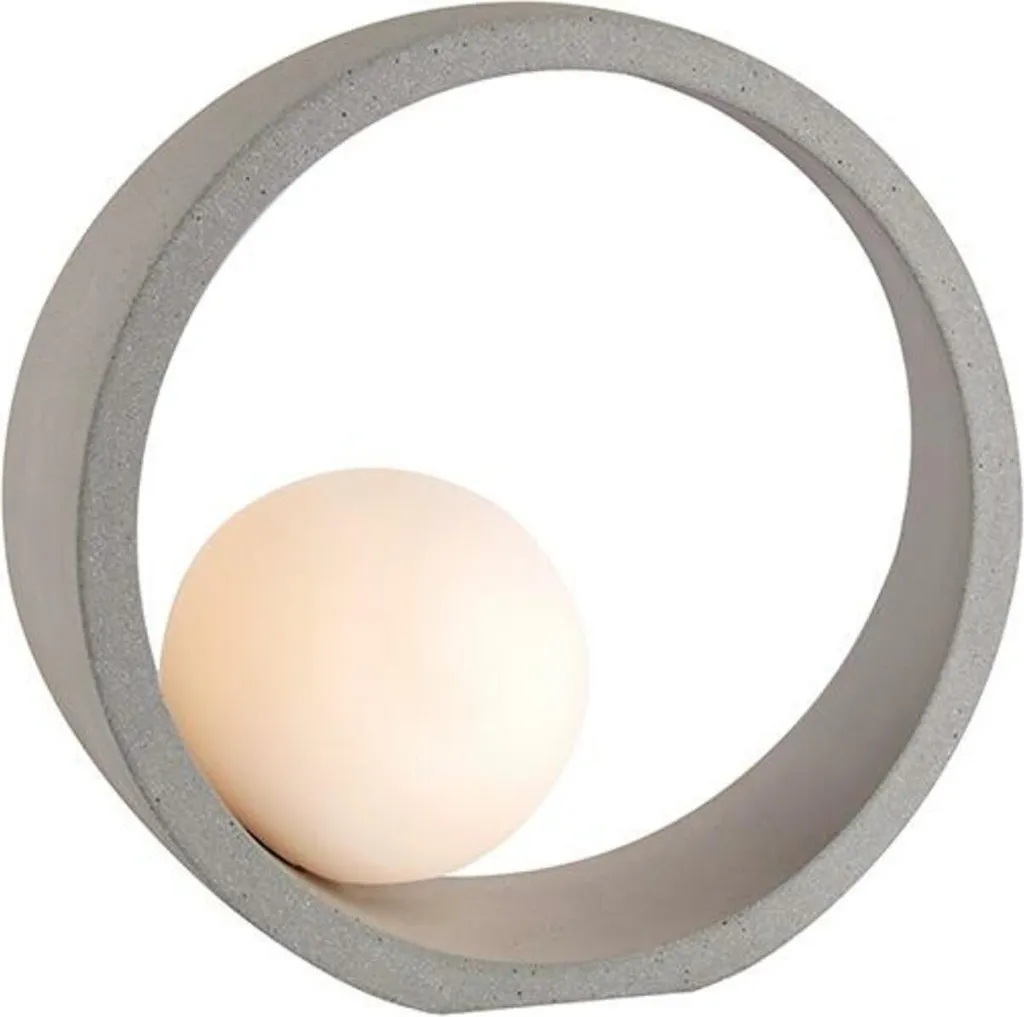 Petite lampe de table stable en béton VENUS pour meubles étroits G9
