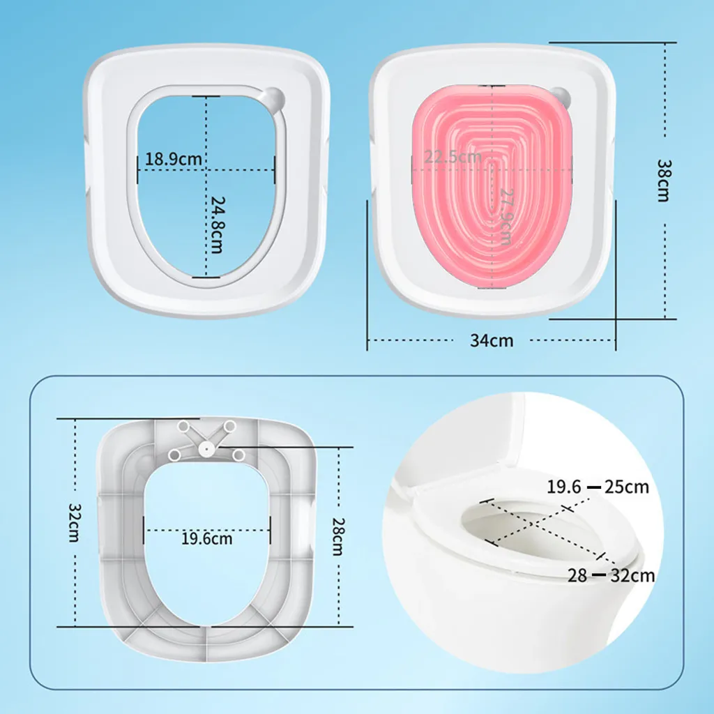 Trainer WC Gatto Riutilizzabile | Kit Sostenibile Bianco e Rosa 40cm - 11