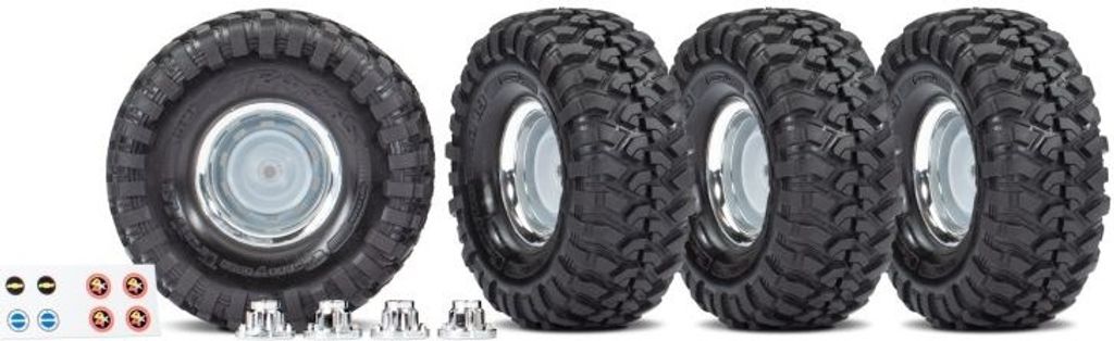 Traxxas Rad 1,9", Felge verchromt, Reifen Canyon Trail (4)