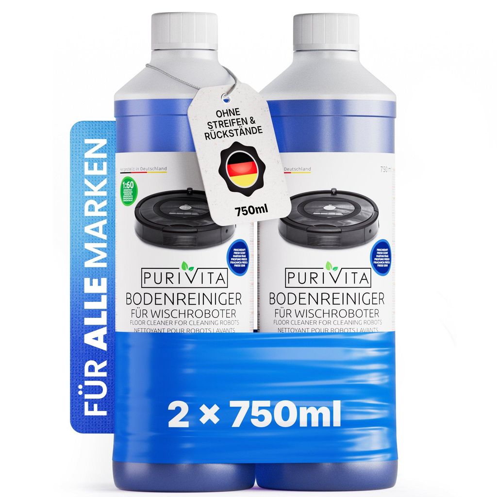 PURIVITA® Wischroboter Bodenreiniger Konzentrat, 2 x 750 ml Produktbild 