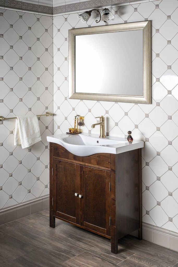Aqualine ZARA 80 Keramik-Waschtisch 79,5x46cm, weiß Produktbild 