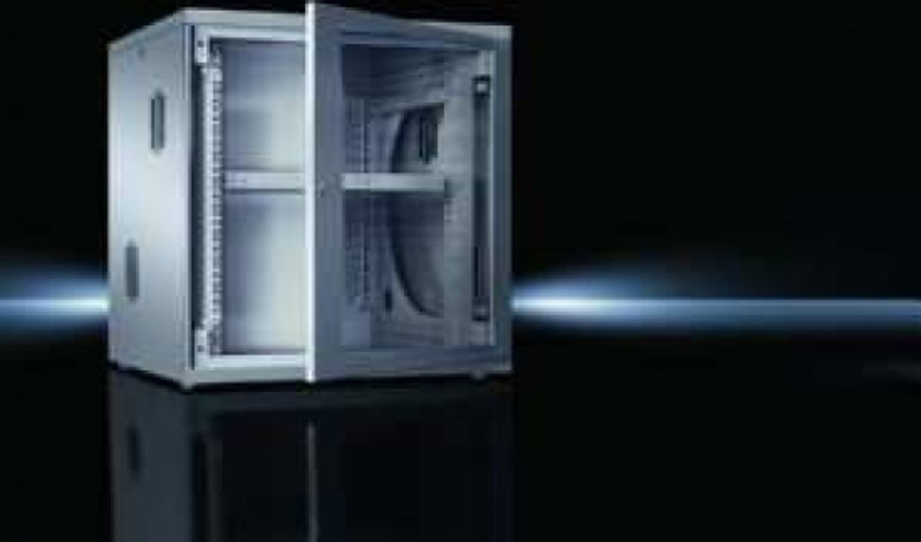 Rittal FlatBox DK 9HE BxT 600x400mm grau 19" Profilschienen