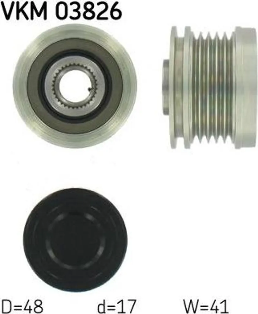 Poulie alternateur débrayable SKF haute résistance OE 6401500160