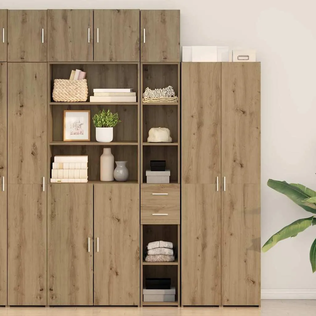 Armadio Sottile vidaXL Rovere Artisan 30x42,5x225 cm | Mobile Salvaspazio