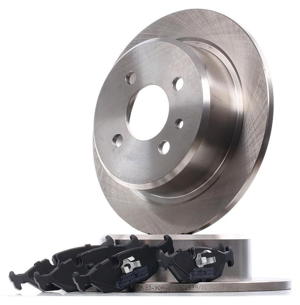RIDEX Bremsenset Hinten Bremsscheiben Beläge Satz für BMW 3 Limousine (E30) 258mm
