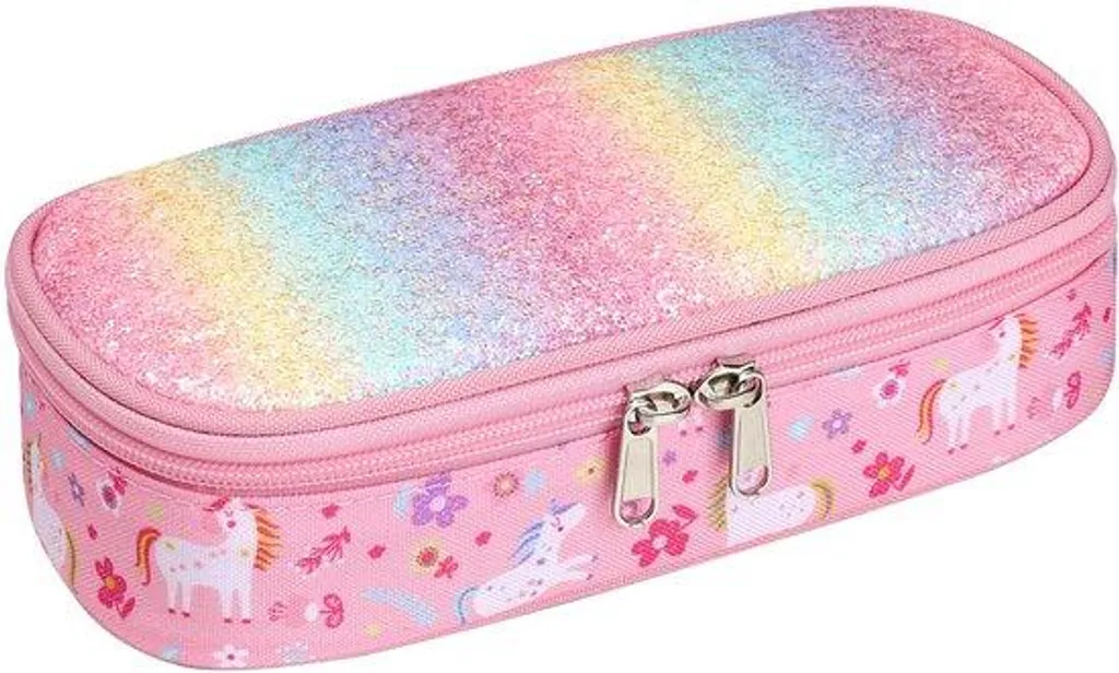Trousse licorne rose 2 compartiments : finissez-en avec le désordre !