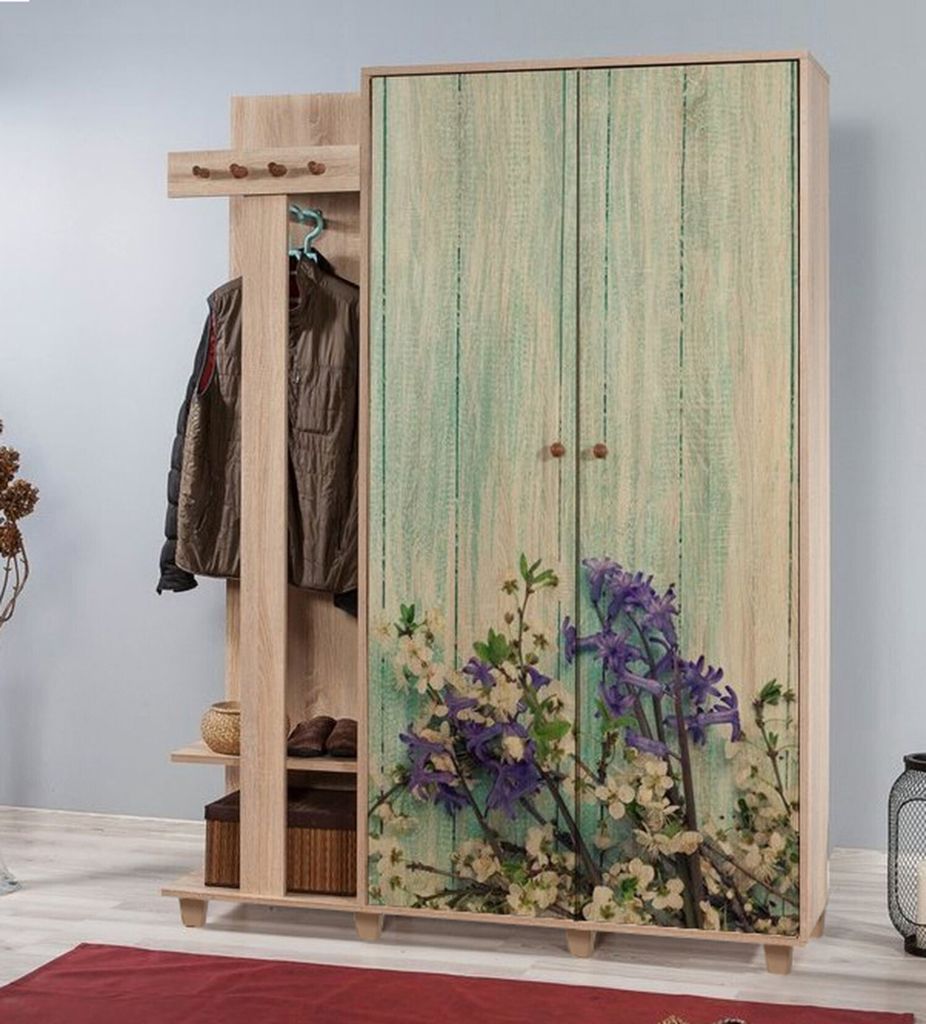 Skye Decor, Garmanto 135-727, Hallenstand, Sonoma-Eiche, 100 % MELAMINBESCHICHTETE SPANPLATTEN, 135 x 36 x 192 cm