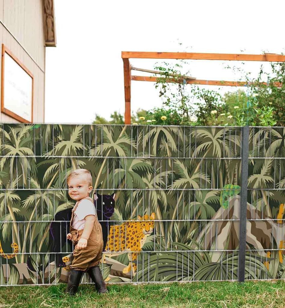 Sichtschutzstreifen Dschungel Sichtschutz Garten Zaun - Feld2 250x100cm