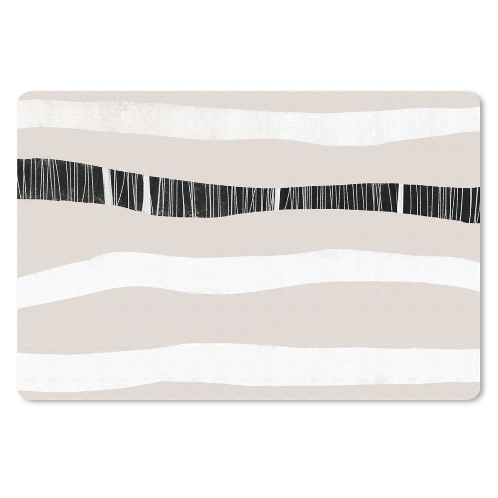 MuchoWow Schreibtischunterlage Linie - Pastell - Minimalismus - Muster 60x40 cm - XXL Mauspad - Großes Mauspad