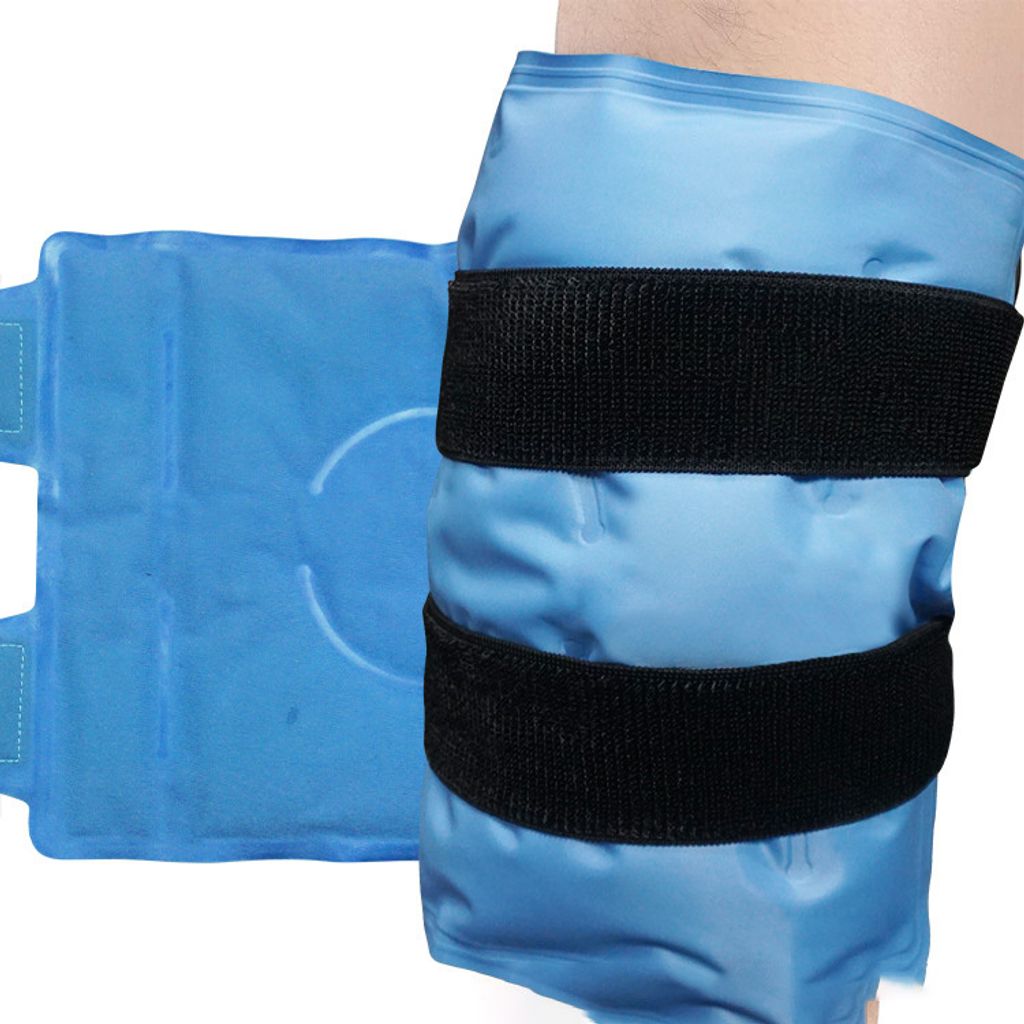 Kš¹hlmanschette Knie mit Klettverschlš¹sse, Kš¹hlpads Gro? Gel Kš¹hlbandage fš¹r Knieschmerzen,Kalt Warm Kompresse Kš¹hlpack fš¹r Kni...