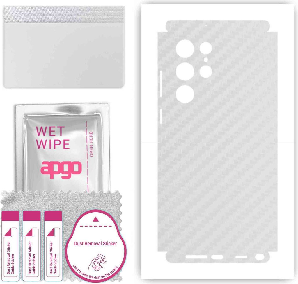 apgo Rückseite + Seiten Schutzfolie, Skin, kompatibel mit Samsung Galaxy S22 Ultra, Hinten Displayschutzfolie aus Vinylfolie, kratzfest, einfache ...