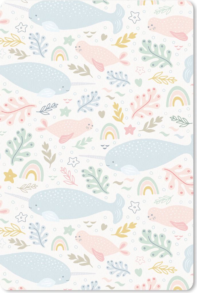 MuchoWow Mauspad Mousepad Narwal - Robbe - Regenbogen - Tiere 40x60 cm - Mousepads - Maus Mat - Pad - Mausunterlage - Schreibtisch Accesoire