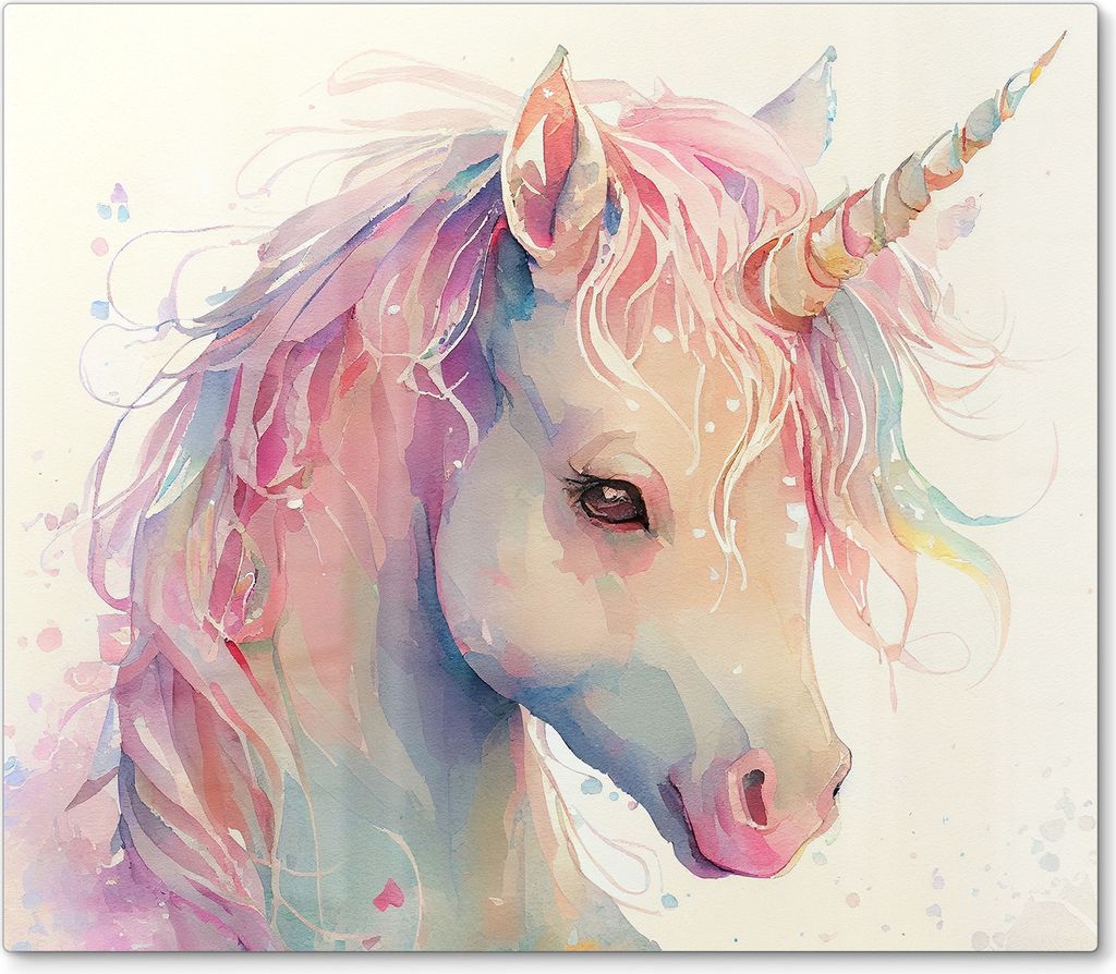 DEQORI Herdabdeckplatte Glas 1-tlg 'Magische Mähne' Abdeckplatte Küche Glaskeramikkochfeld Herd