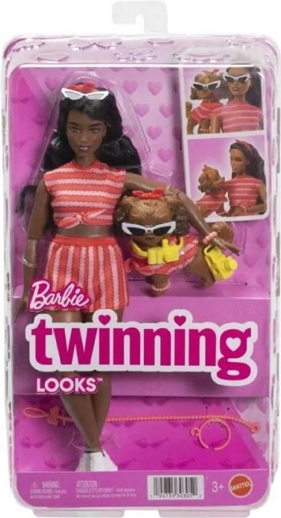Tenue Barbie Double Costume Rayures JFP37 TV : Design Rayé Haute Qualité