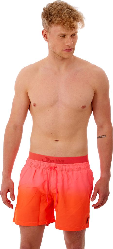 BECO the world of aquasports Badeshorts BEactive Swim Shorts mit coolem Farbverlauf neonrot S