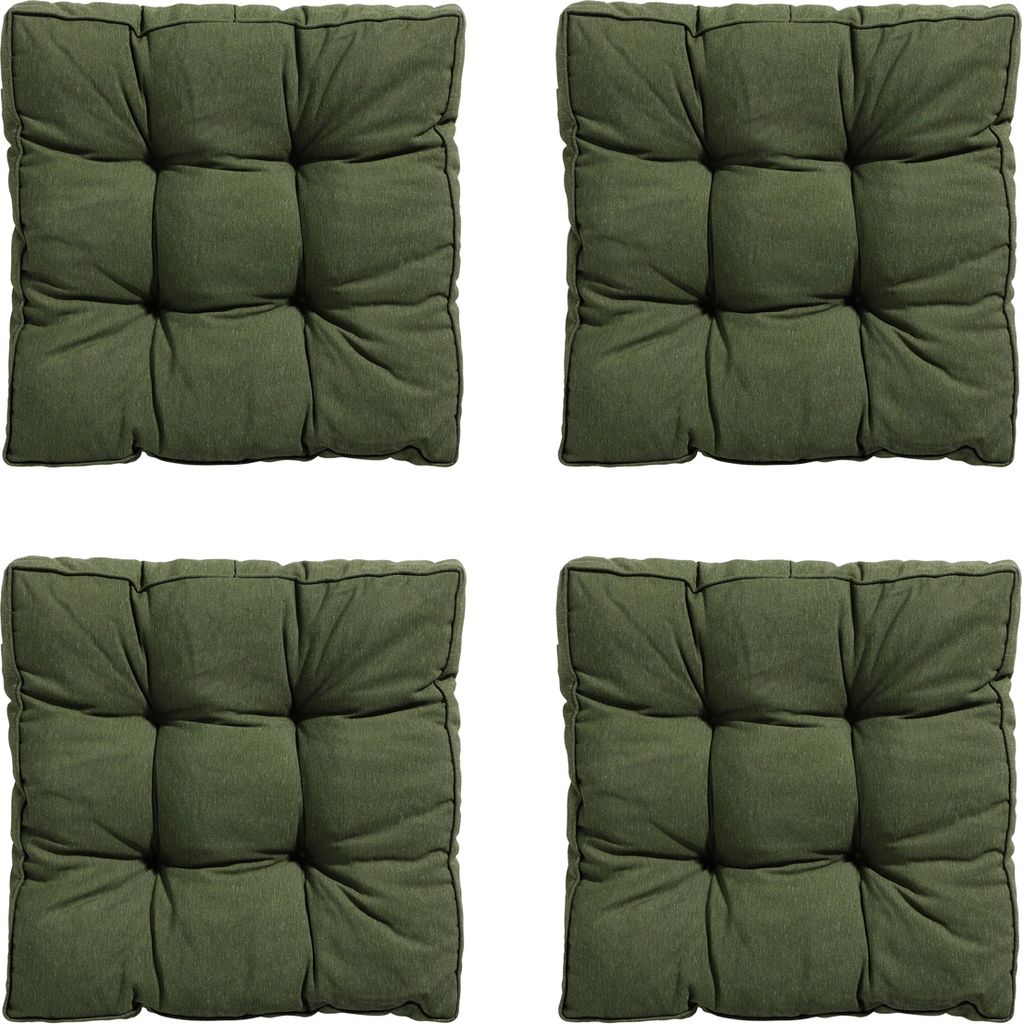 Madison - Sitzkissen Florance Panama grün - Ca. 47x47 cm - 4er-Set